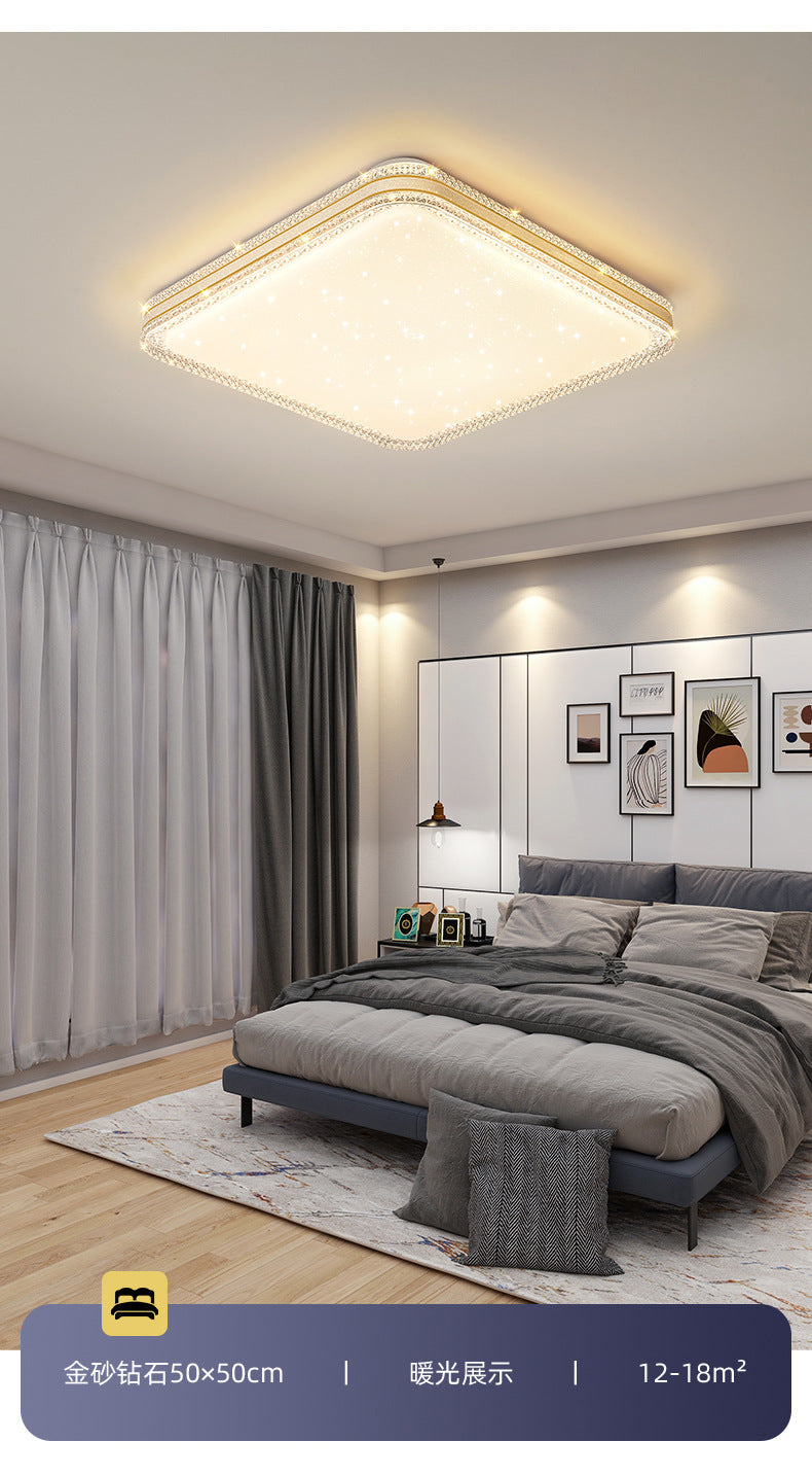 led Ceiling Lamp Master Bedroom Lamp Simple Modern Living Room Lamp Round Room Study Romantic Starry Sky Light Fixture