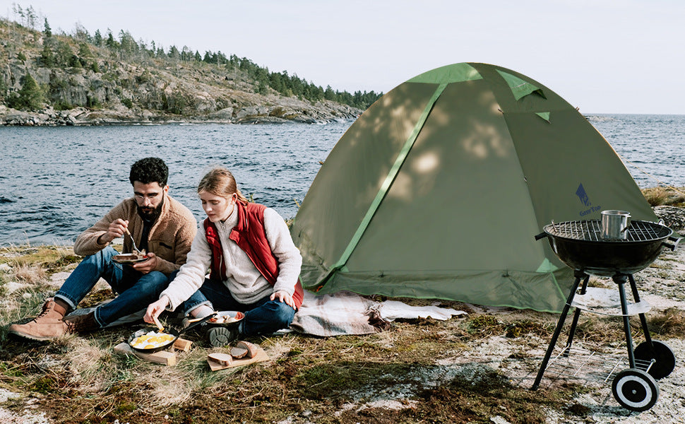 Lightweight Tent Outdoor Hiking Double Layer Tent Aluminum Pole Camping Tent Rainproof