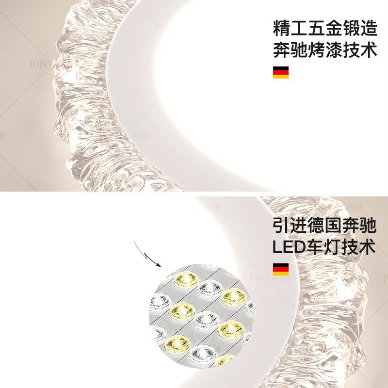 Light Luxury Living Room Ceiling Lamp New Crystal Lamp Cream Style High-end Bedroom Main Lamp Round Shape led Eye Protection Lighting