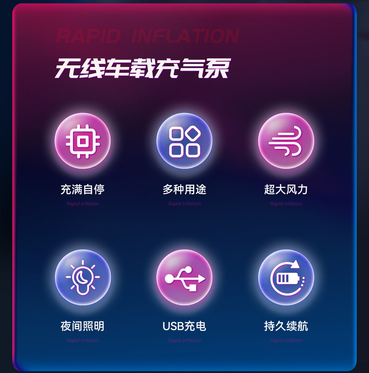 Car Wireless Air Pump Car Portable Car Air Pump Electric Car Tire High Pressure Tire Pump Treasure