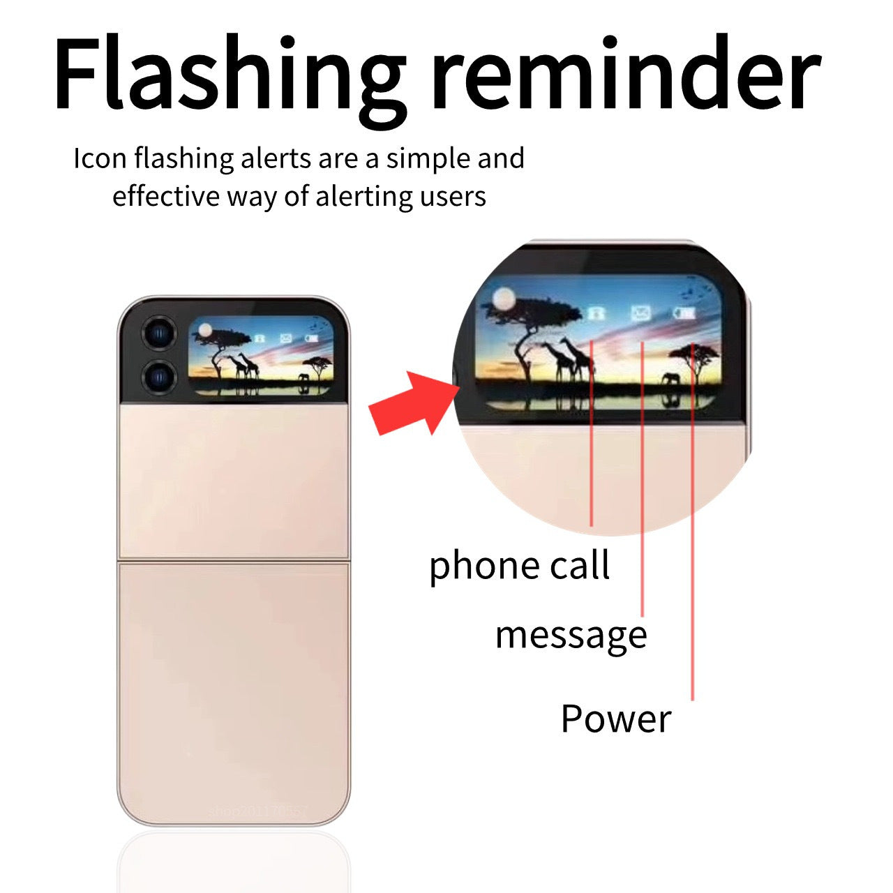 A7pro Flip Phone Mini Feature Phone Foldable Phone with Buttons2G Foreign Language Multi-Language