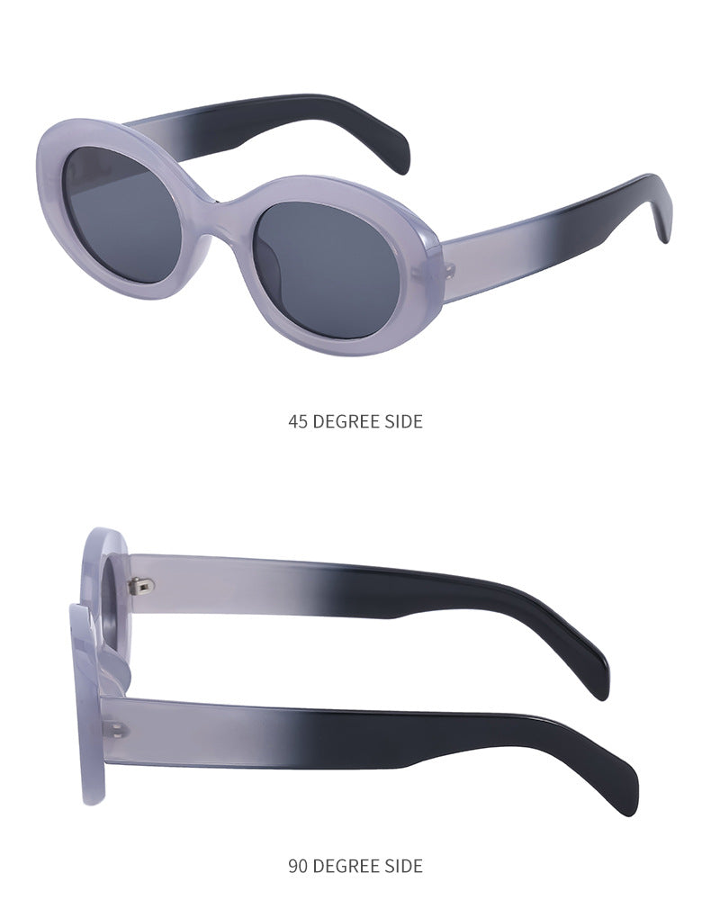 Fashion Round Frame Sunglasses for Women Trendy European and American Style ins Small frame sunglasses for women outdoor sun protection glasses shades