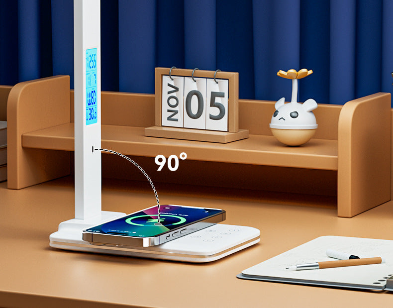 Multifunctional Rechargeable Desk Lamp Home Eye Protection Foldable Desktop Lamp Touch Dimmable Color Adjustable Bedside Reading Lamp Gift