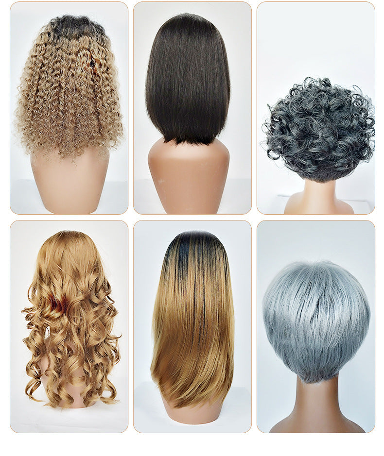 European Hair Band Wig Headband Medium Short Straight Hair African Headscarf Bob Trendy Element Bangs