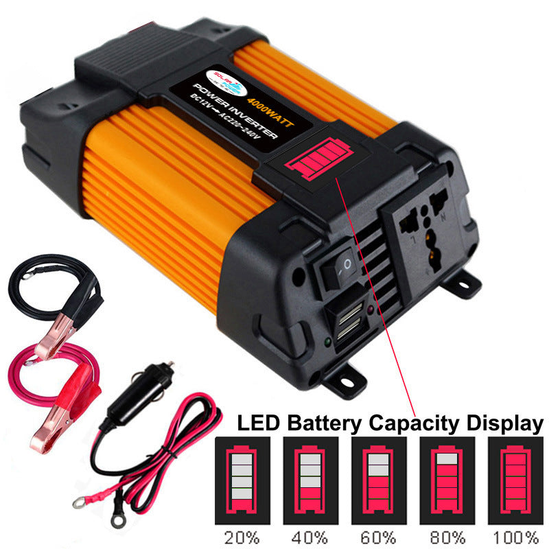 Car Converter Car Inverter300W/500W 12V Turn110V/220V Belt3.6A Double USB Mouth