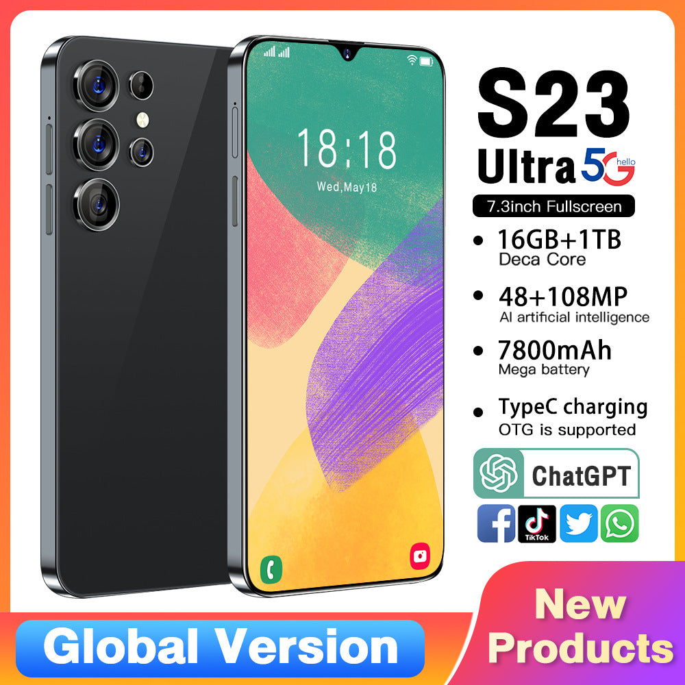 2025New Global Exclusive for Mobile Phones S23 Ultra Smartphone16+1T Digital Mobile Phone Source Factory