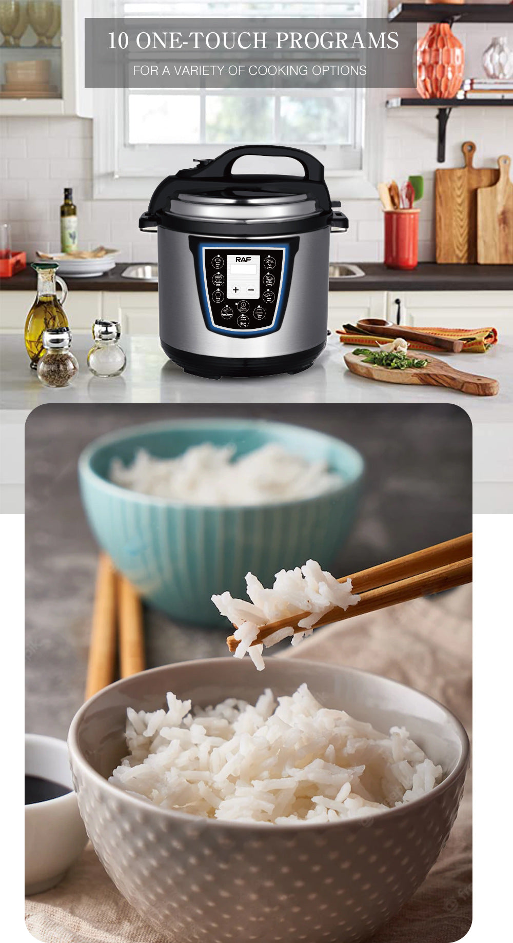 Electric Pressure Cooker Household Multi-Functional Rice Cooking Stewing Soup Open Lid Sauce Collection Can Reserve Rice Cooker Pressure Cooker6L