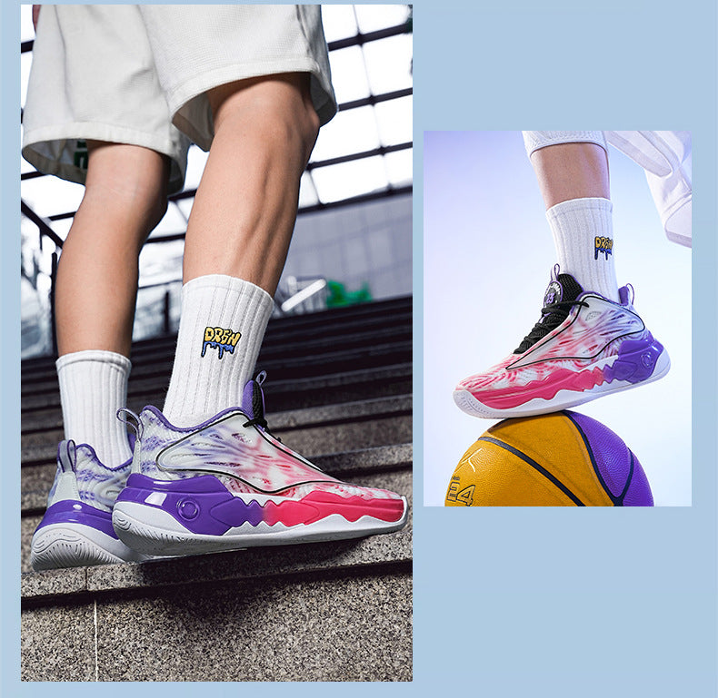 Luminous New Non-Slip Wear-Resistant Fashionable Sports Basketball Shoes Trendy Street Practical Sneakers Student Training Sports Shoes