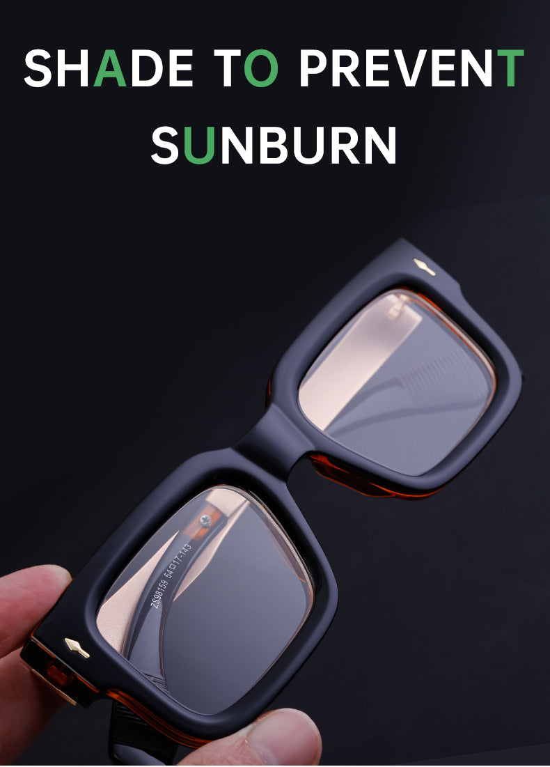 Fashion Square Frame Non-Prescription Glasses for Men, Can Be Fitted with Prescription Lenses, Optical Frame, Small Frame Glasses, Hot Sale