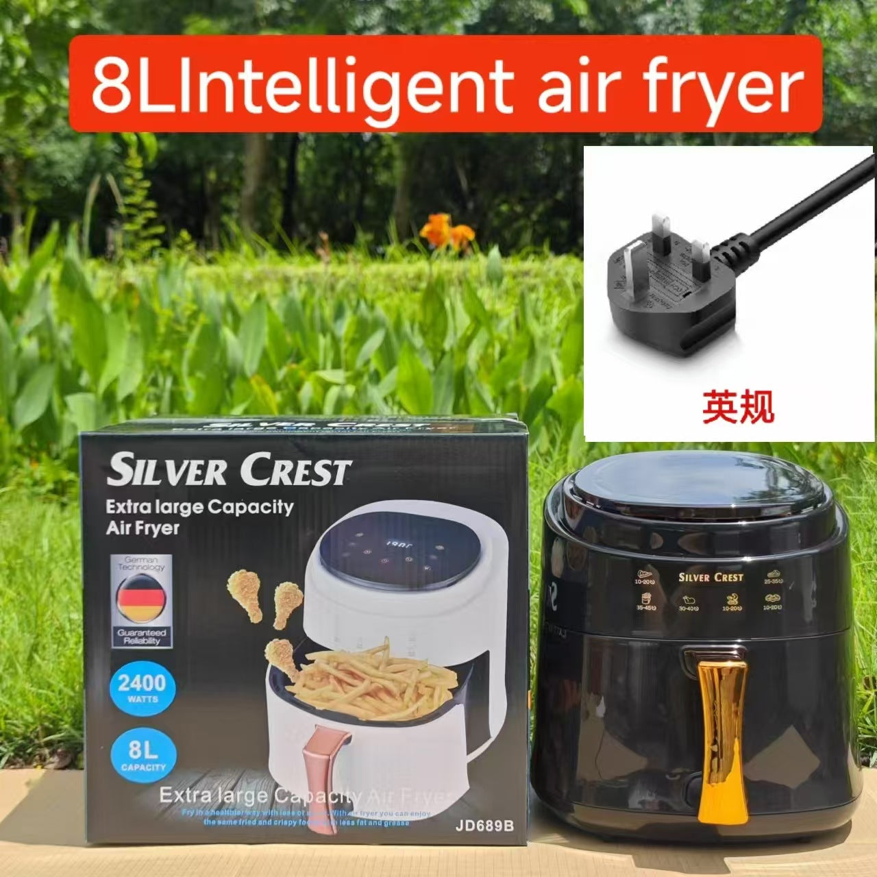 8LAir fryer Visual Touch Fryer Large Capacity Intelligent Fully Automatic Electric Fryer French Fries Oven Machine