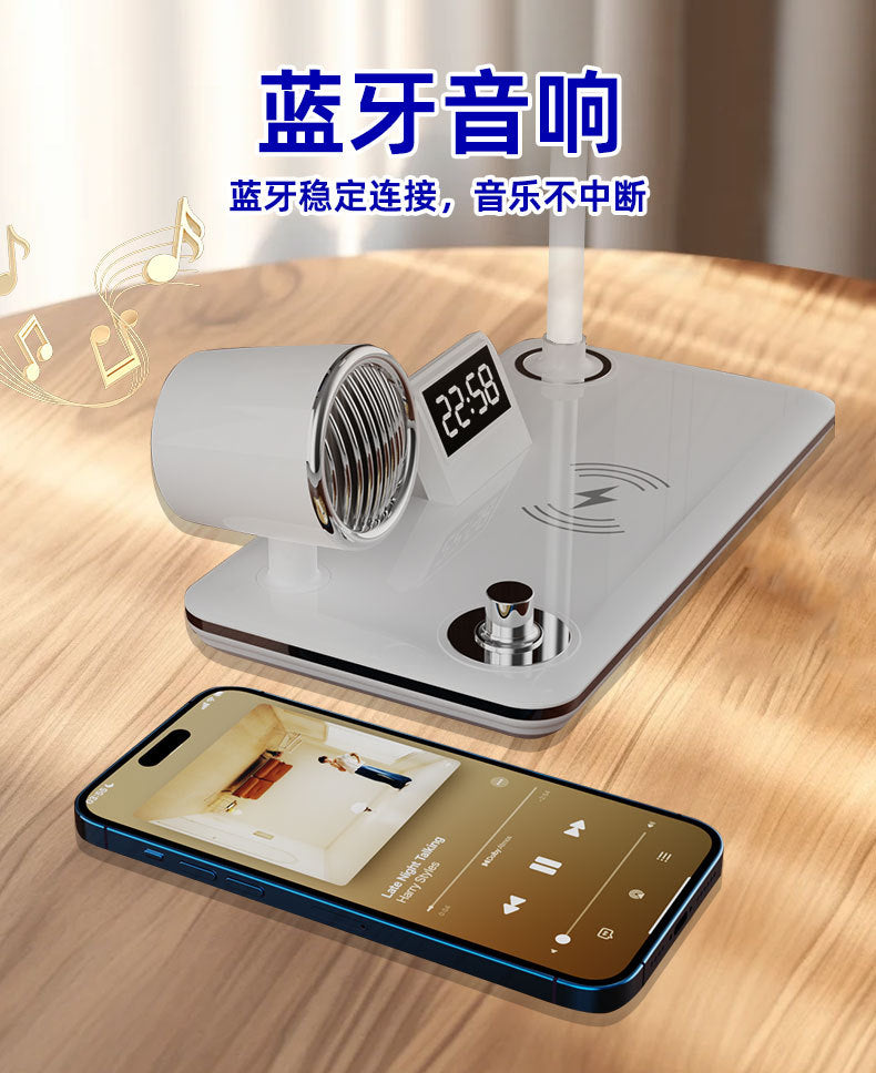 Amazon Music Wireless Charging Desk Lamp Student Eye Protection Desk Lamp Bedroom Dormitory Reading Study Desk Lamp