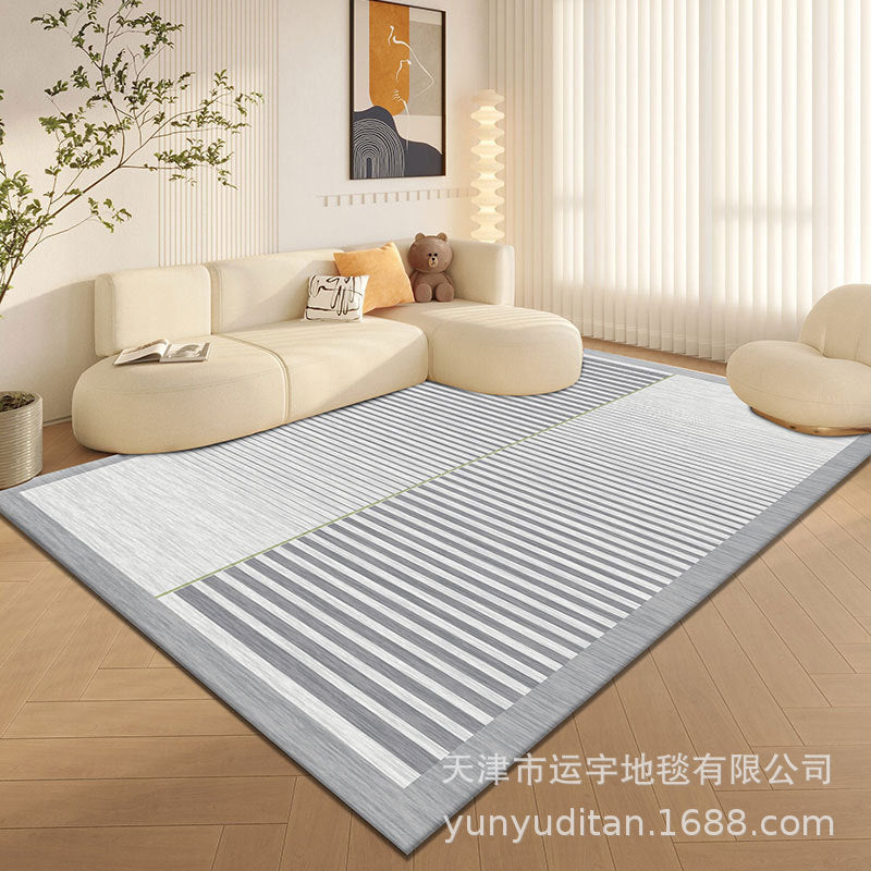 Living Room Carpet Cream Style Crystal Velvet Floor Mat Sofa Coffee Table Rug Bedroom Bedside Rug Manufacturer Can Label