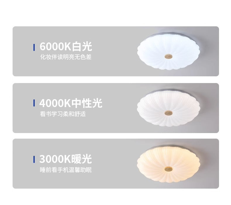 2025New Cream Style Bedroom Ceiling Light Eye Protection Full Spectrum Modern Minimalist Main Light Study Room Light