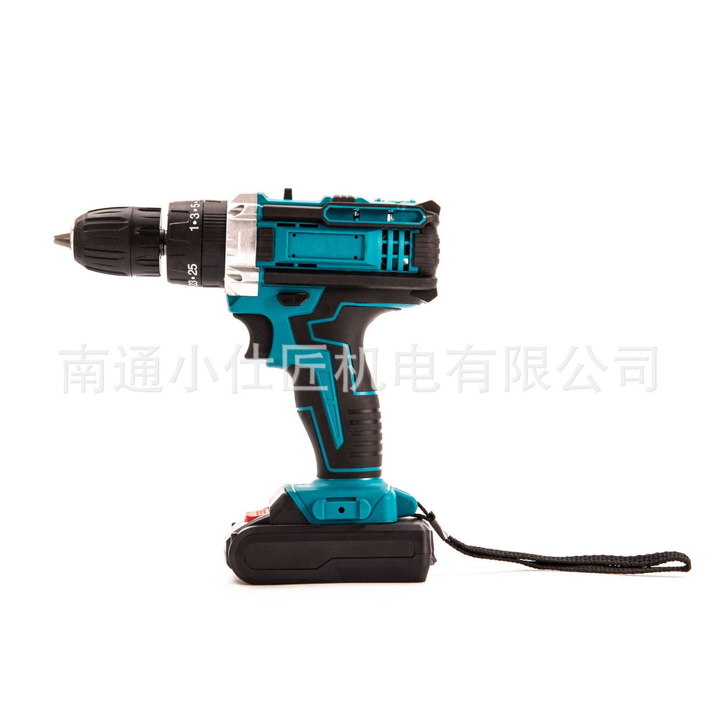 Cross-Border AliExpress Foreign Trade Handheld Drill Impact Electric Drill Brushless Rechargeable One Battery One Charger Lithium Battery Tool