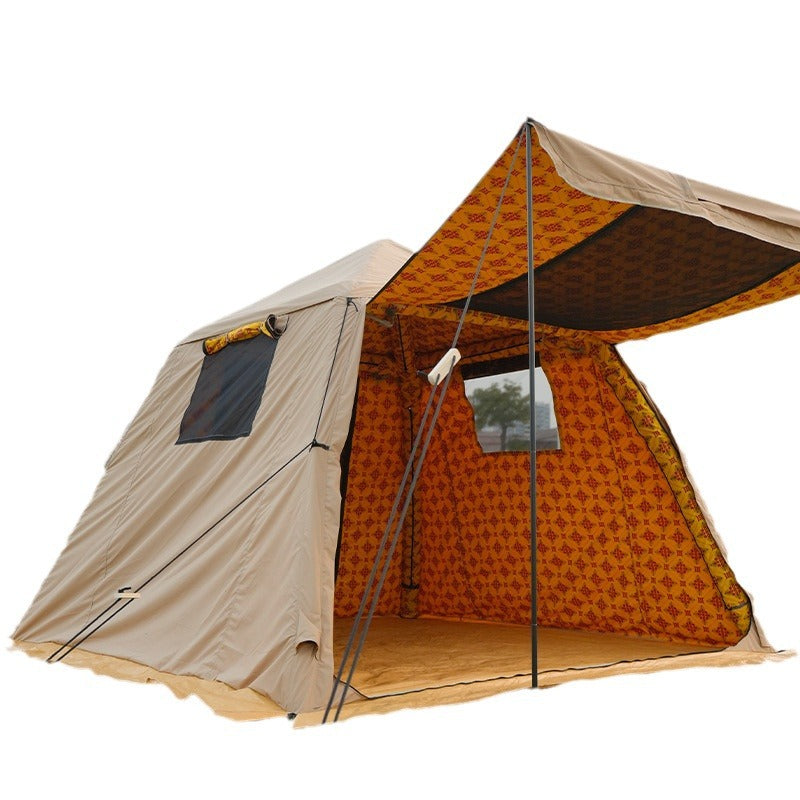 Middle East Arabian Inflatable Tent Outdoor No Setup Needed for Hiking Saudi Print3*3M Camping