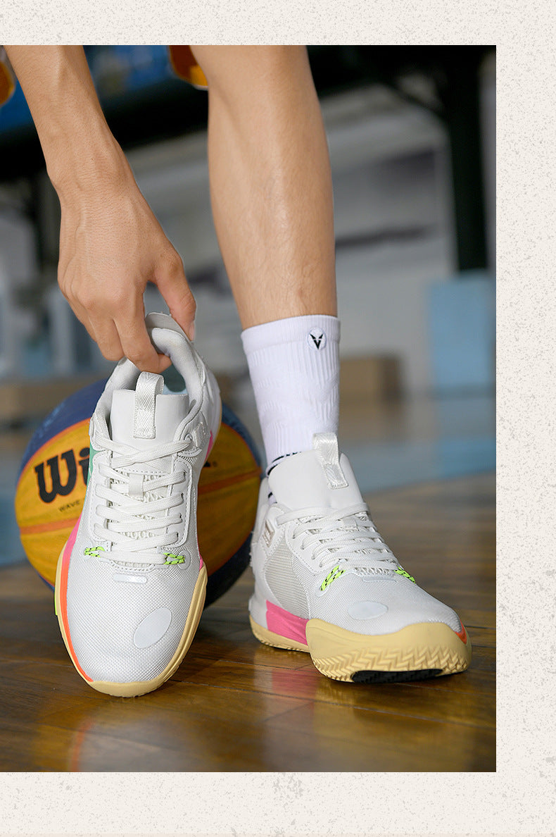 Men's and Women's Low-top Breathable Mesh Basketball Shoes Shock-absorbing Lightweight Student Trendy Couple Sports Shoes Dropshipping