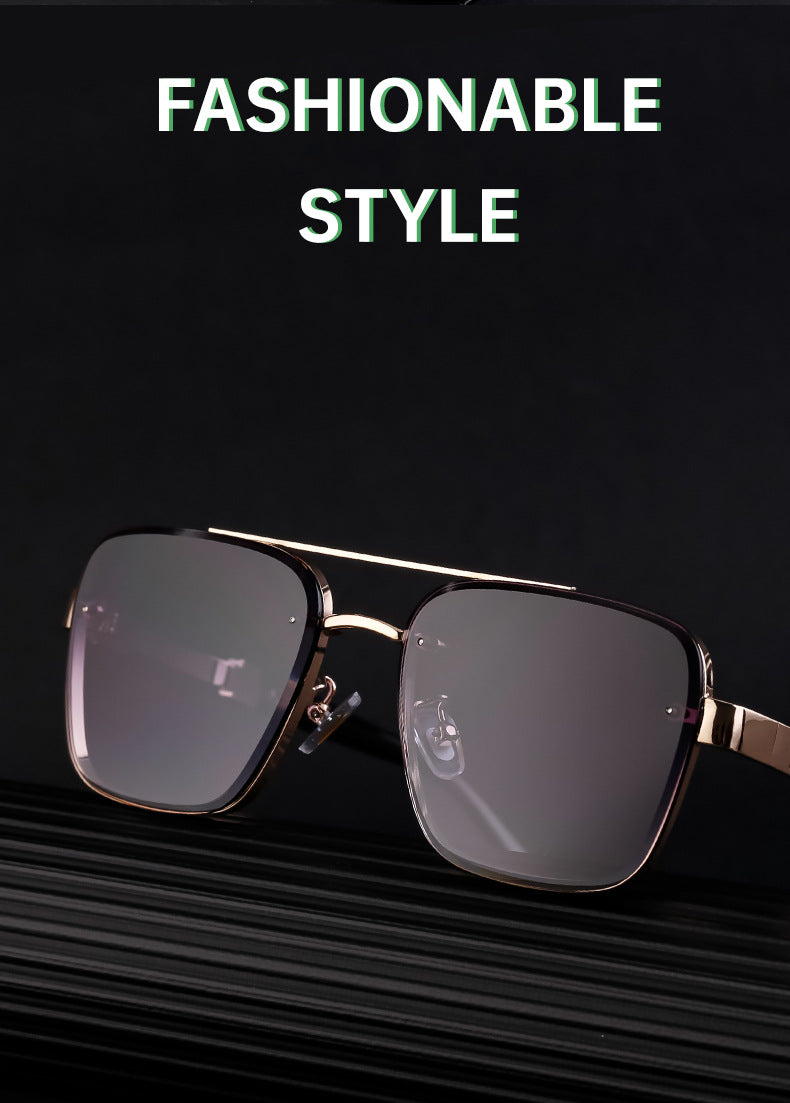 2025Retro Glasses Men Driving Sunglasses Square Frame High-end Men's Sunscreen Sunglasses Premium sunglasses