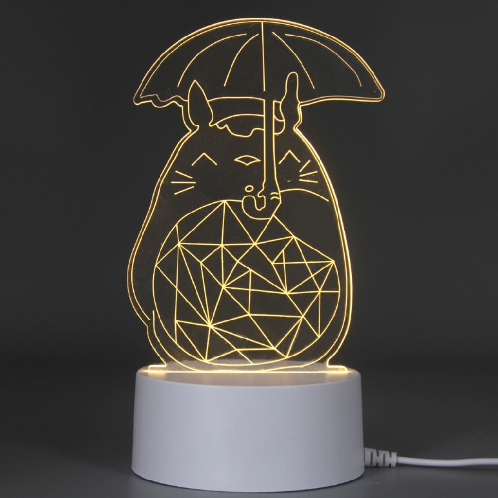 3D Night Light Acrylic Colorful Touch Remote Control Atmosphere Light Wholesale Dropshipping Creative Small Gift Factory