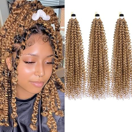 Chemical Fiber Wig MiniGOGOCrochetHair African Two-Strand Small Curl Braids Crochet Celebrity Style Long Curly Hair