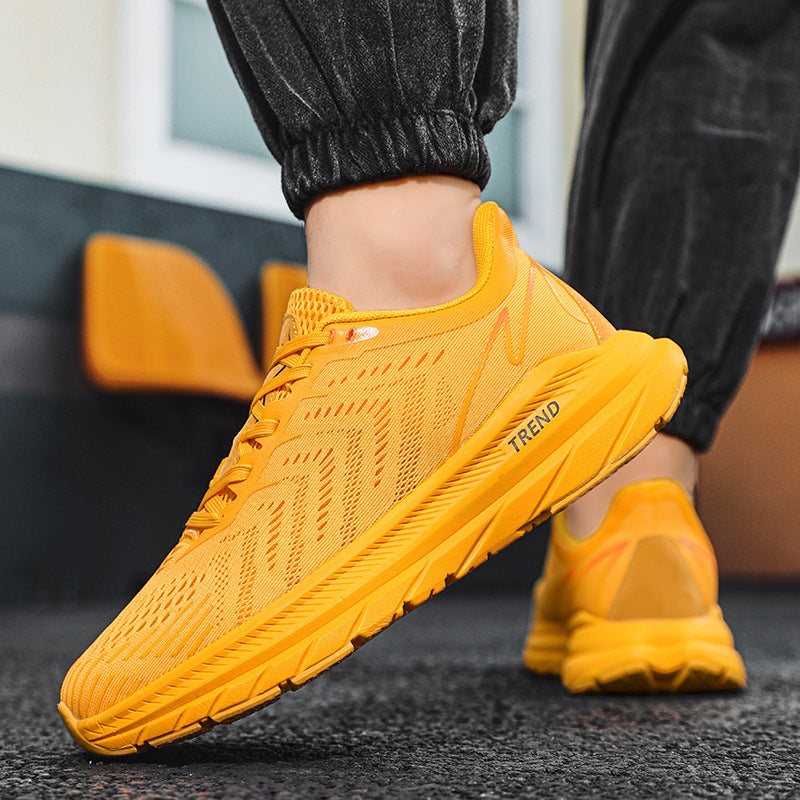 Men's running shoes2025New Breathable Mesh Student Casual Running Youth Shock Absorbing Anti-Slip Sports Shoes