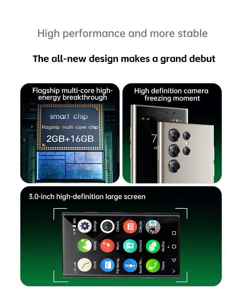 XS24pro Mini Mobile Phone3.0Inch Android Quad-Core Backup Ultra-Small Pocket Traditional Chinese Foreign Language