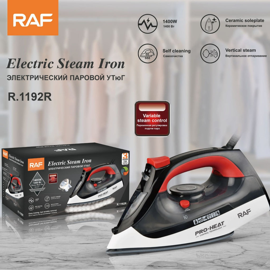 RAF European Standard New Handheld Iron Multi-Functional Adjustable Spray Steam Electric Iron
