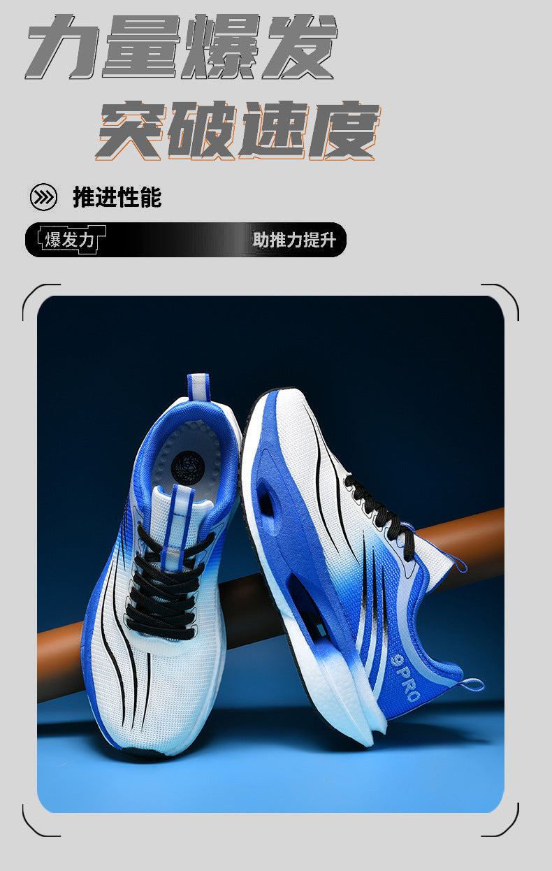 Red Rabbit9PRO Carbon Plate Running Shoes for Men and Women, Racing Mesh Breathable Running Shoes, Fashionable Versatile Shock Absorption Sports Shoes