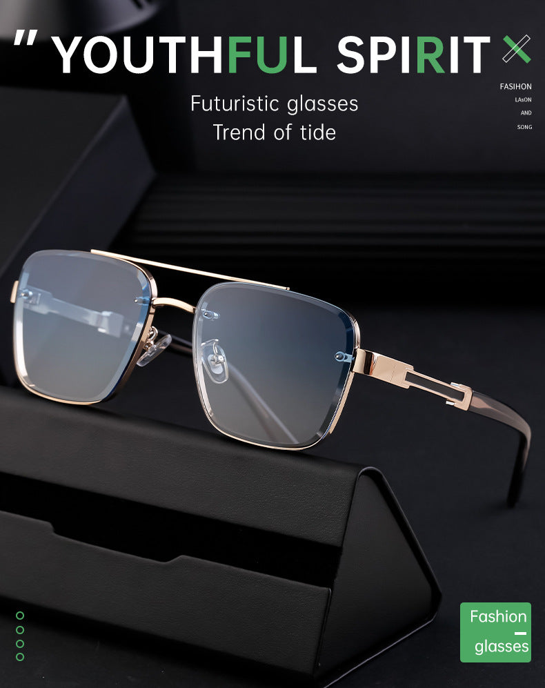 2025Retro Glasses Men Driving Sunglasses Square Frame High-end Men's Sunscreen Sunglasses Premium sunglasses