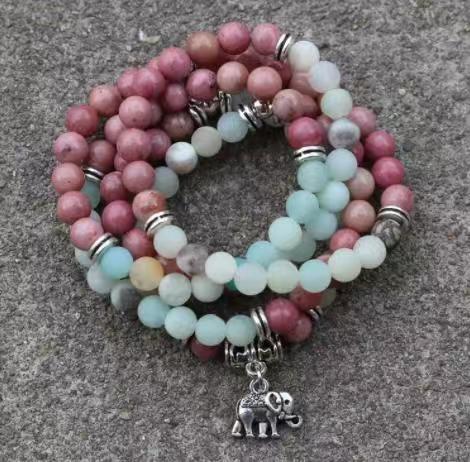 Amethyst Bracelet Men's Volcanic Stone Long Blue Point Bracelet Pyrite White Pine Braided Bracelet