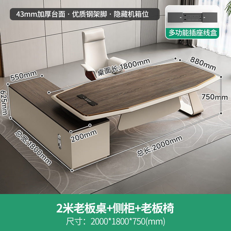 Office Desk Boss Desk Simple Modern Executive Desk Office Desk Office Chair Set Manager Desk President Desk