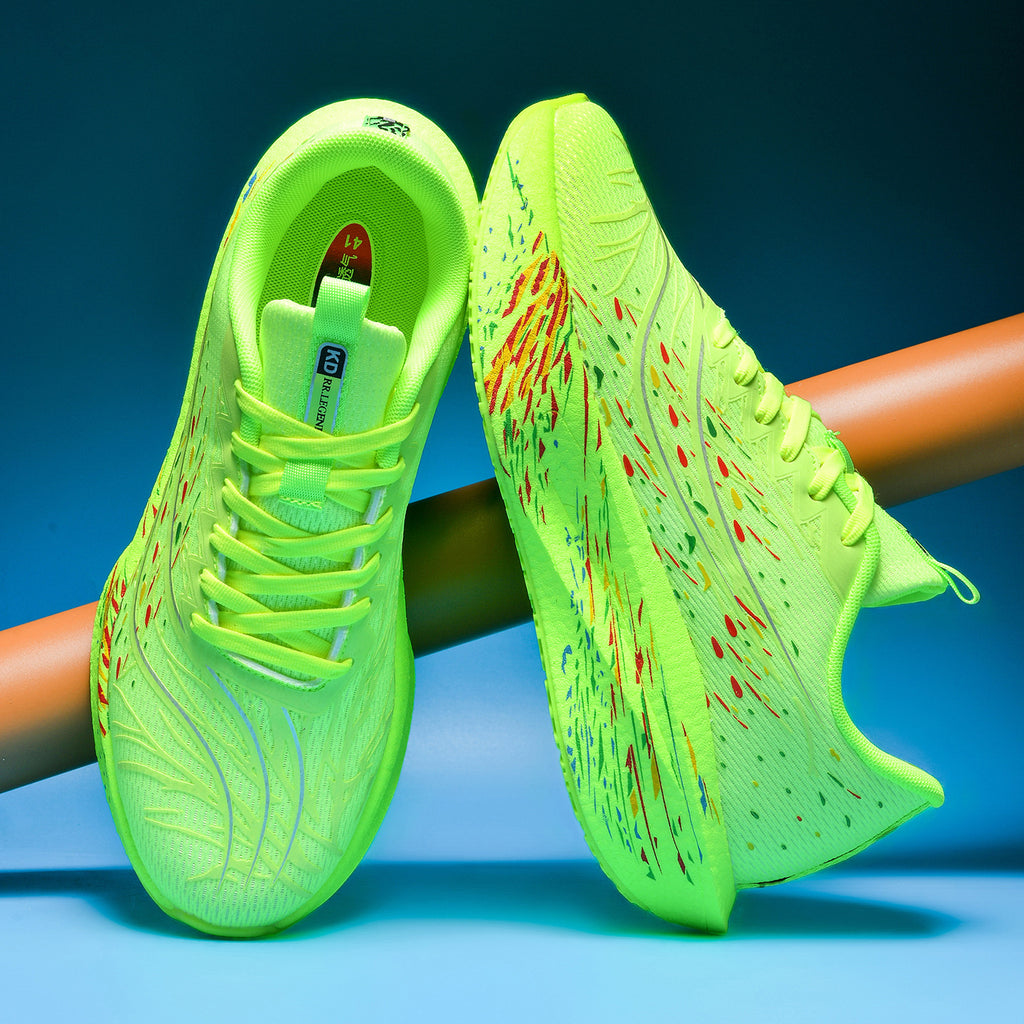 2025New Ultra-Light Shock-Absorbing Soft Sole Sports Shoes for Men and Women, Versatile, Wear-Resistant, Non-Slip, Racing Carbon Plate Running Shoes