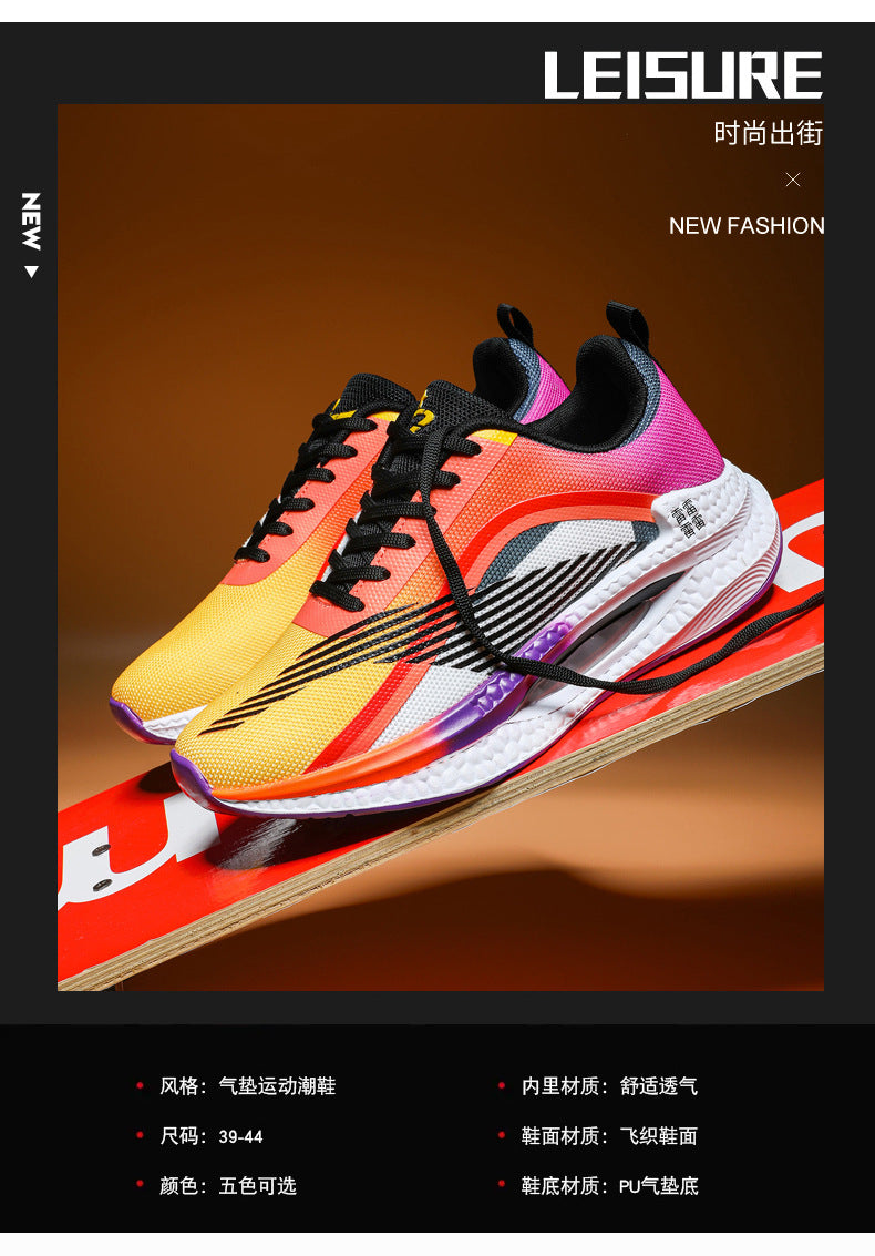 2025Spring Sports Shoes Jueying Men's Casual Mesh Breathable Cushion Rebound Lightweight Running Shoes Breathable Comfortable