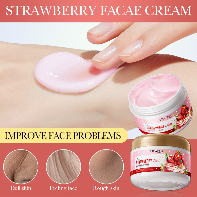 Full English Strawberry Cake Nourishing Cream BIOAOUA Moisturizing skin moisturizing cream  foreign trade wholesale