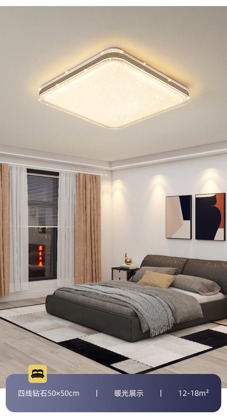 led Ceiling Lamp Master Bedroom Lamp Simple Modern Living Room Lamp Round Room Study Romantic Starry Sky Light Fixture