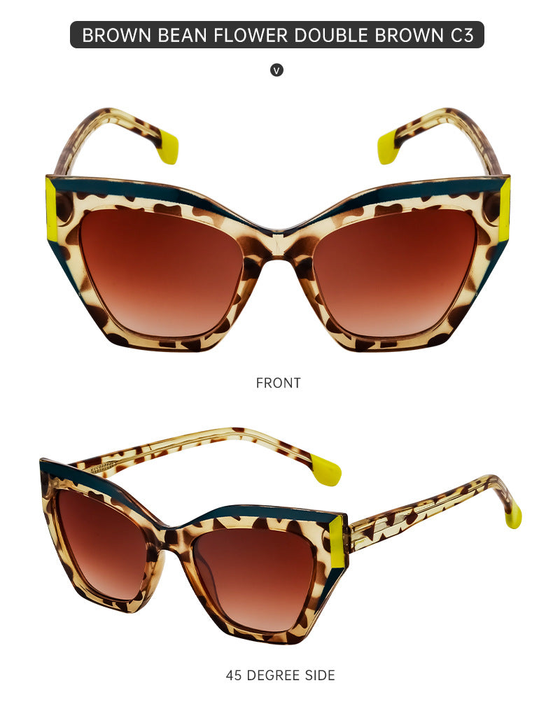 European and American Fashion Cat Eye Sunglasses for Women Hollow High-end Sunglasses Wholesale Glasses sunglasses