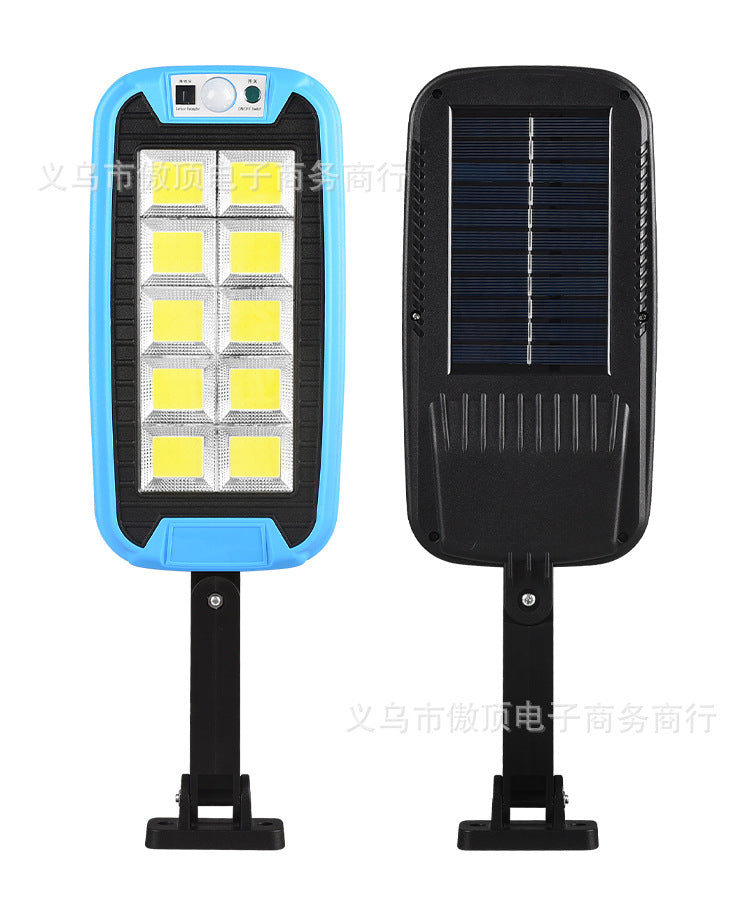 New Solar Light Outdoor Human Body Induction Light with Remote Control Wall Light Waterproof Garden Light LED Garage Light Street Light