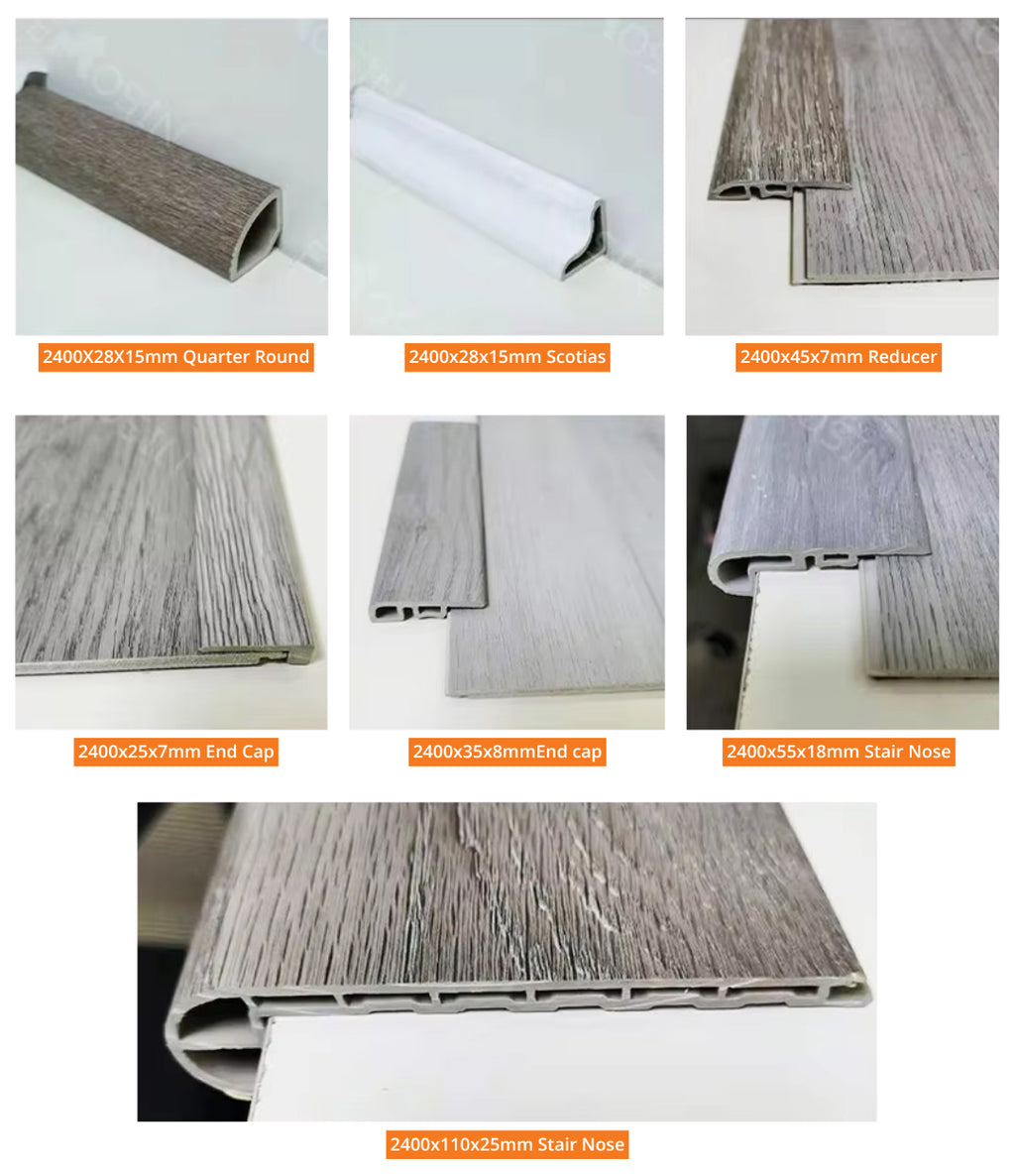 Competitive HDF MDF Fiberboard/Plastic/Pvc/Spc Flooring Accessory Skirting