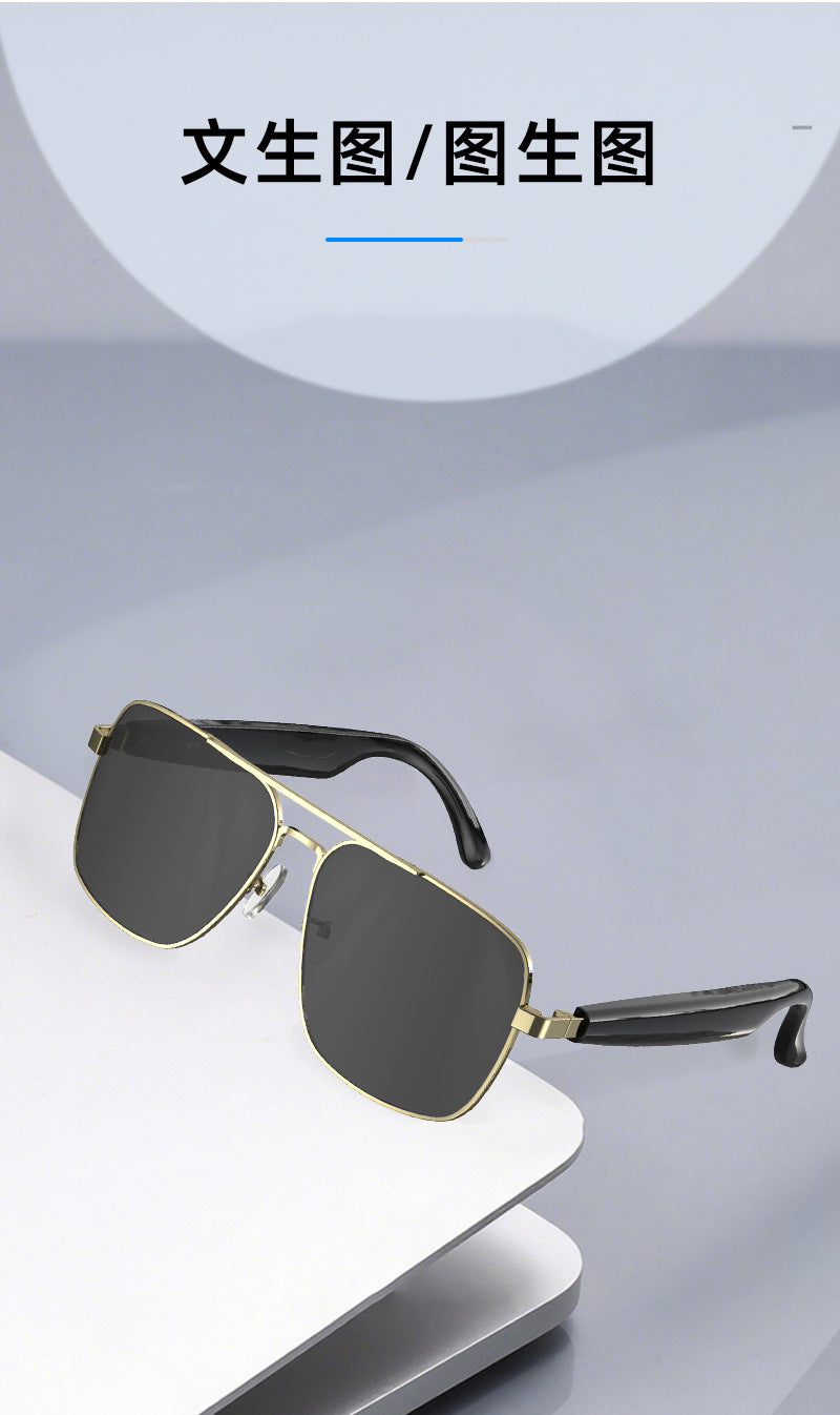 Factory Direct Supply ai Translation Bluetooth Glasses Smart Multi-Language Meeting Call Office Special Hot Sale