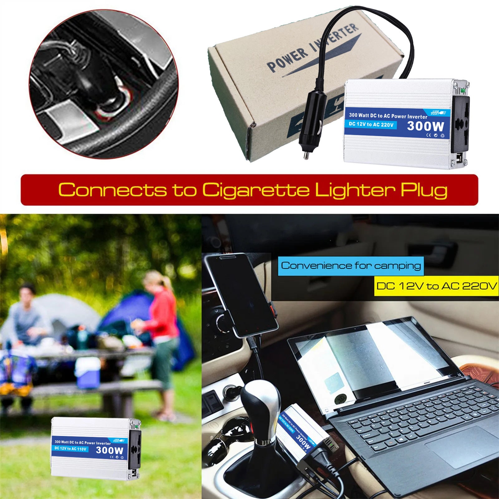 Car Converter Car Small Electrical Appliances Car Inverter150W Dc12V Transfer Communication220V Set Sail