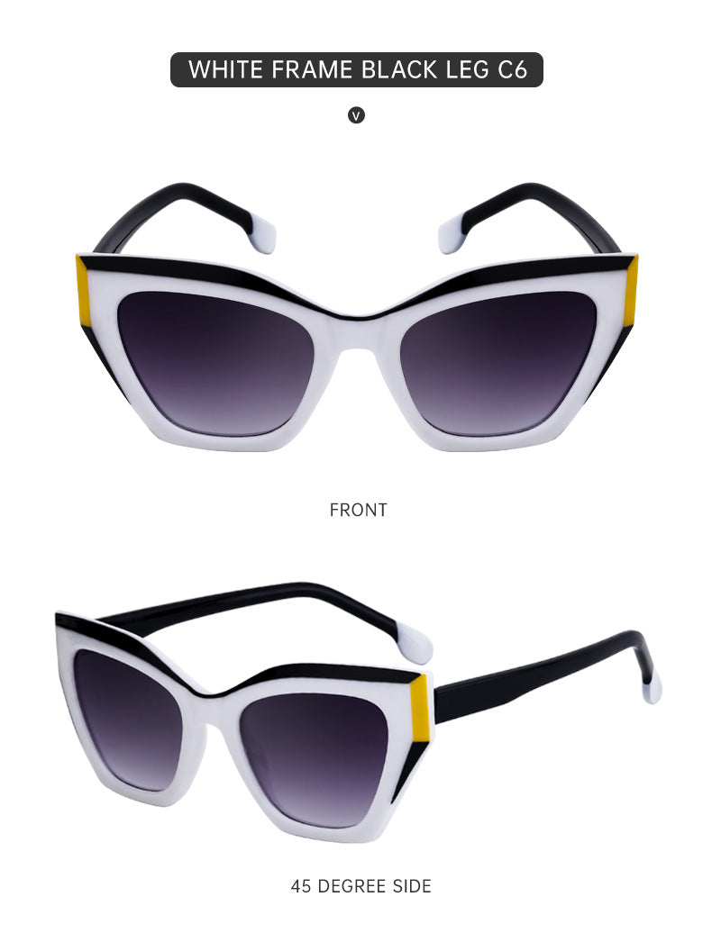 European and American Fashion Cat Eye Sunglasses for Women Hollow High-end Sunglasses Wholesale Glasses sunglasses