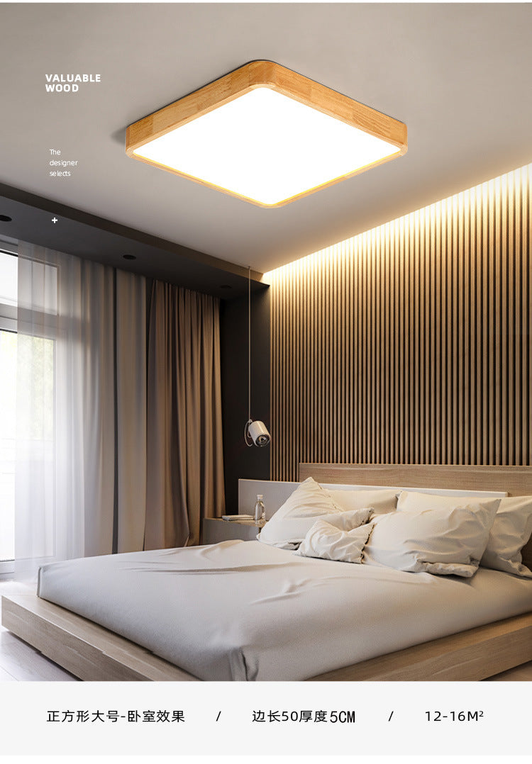 Solid Wood Bedroom Ceiling Light led Modern Simple Walnut Wood Room Lamp Creative Living Room Lamp Home Atmosphere Wholesale