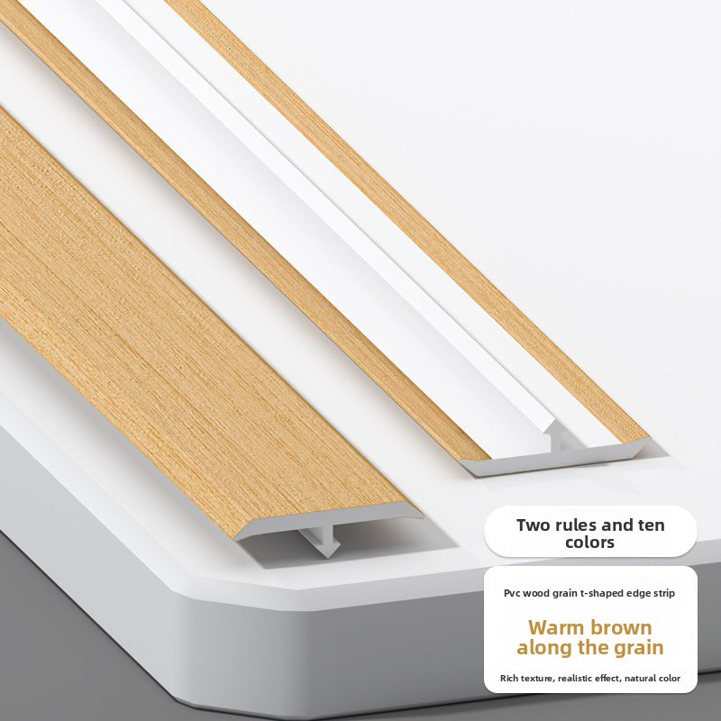 PVC Wood Grain T Decorative trim for wooden doors t Edge trim for wooden flooring, threshold trim, joint decoration, tile edge trim
