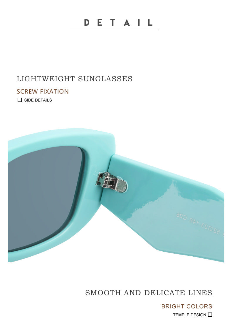 Irregular Square Frame Sunglasses for Women Trendy European and American Fashion Small Frame Wide Leg Sunglasses UV Protection sunglasses