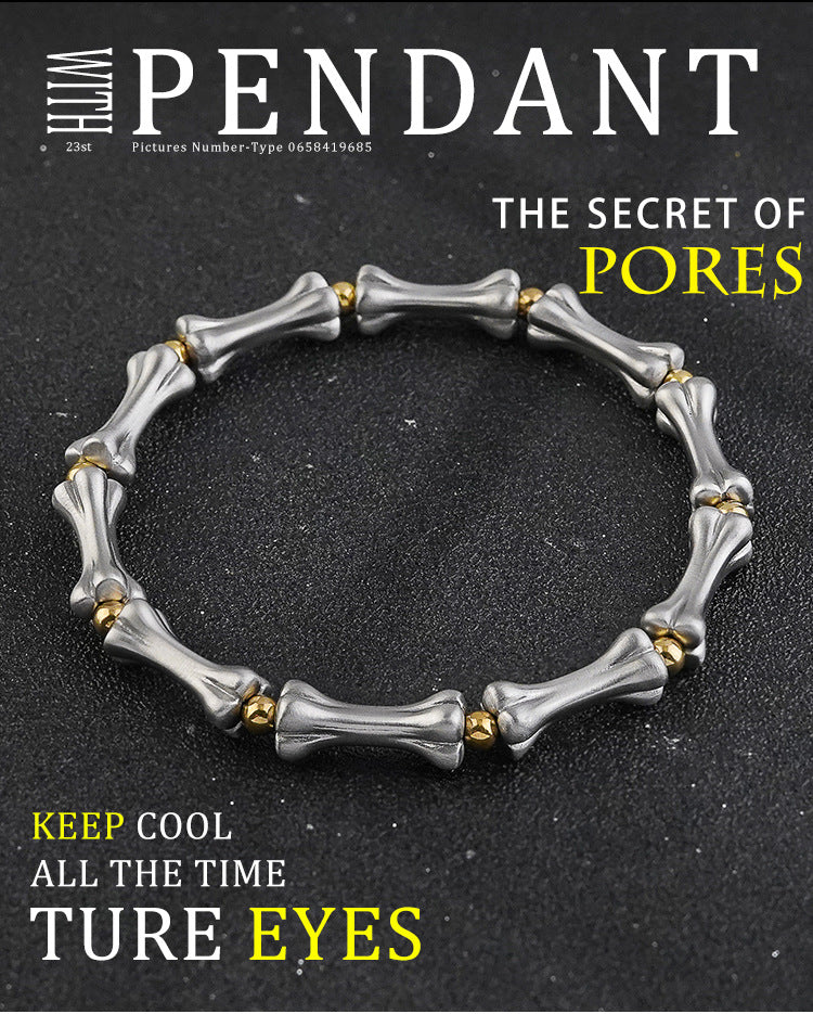 Stainless Steel Matte Skull Bone Bracelet Titanium Steel Polished Bright Surface Spliced Bracelet Factory Wholesale