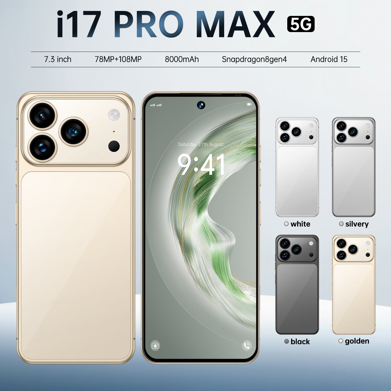 Hot Sale i17 Pro Max Android Smartphone16+1T Factory Direct Sales Mobile Phones