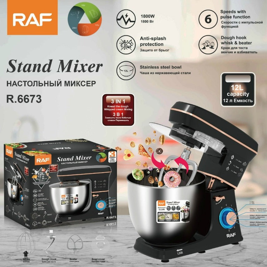 Chef Machine Fully Automatic Dough Mixer Kneading Stirring Milk Cap Egg Beater Desktop Commercial Small Multi-Functional5.5L