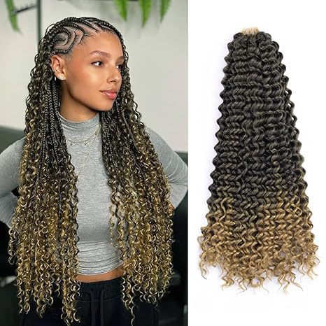 DeepWaveTwist Long Curly Hair Crochet Hair Extensions Afro Synthetic Hairpiece European and American Cross-Border Wholesale Fluffy