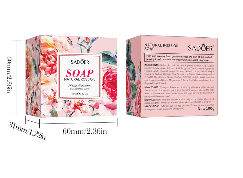 Full English Plant and Fruit Scented Soap100g SADOER Cleansing, Moisturizing Handmade Soap  Wholesale