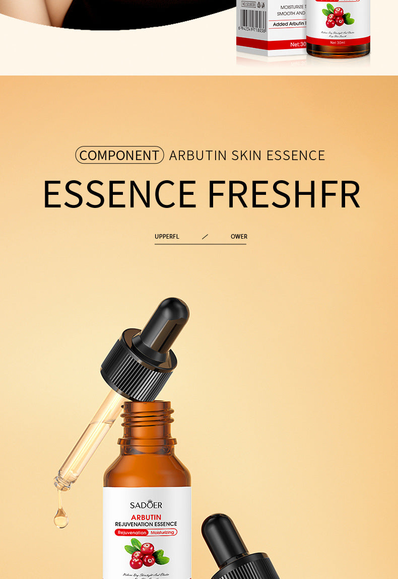 Full English Essence Serum SADOER Hyaluronic Acid Arbutin Moisturizing and Hydrating30ml  Foreign Trade Live Wholesale