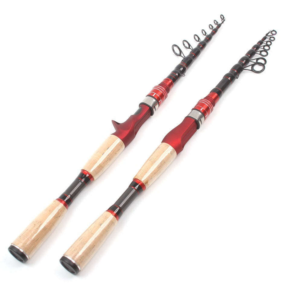 Ultra Short Ultra Light Portable Fishing Rod Carbon Fiber Telescopic Lure Rod Vibration Style Fashionable Lure Rod Lightweight Casting Small Sea Rod